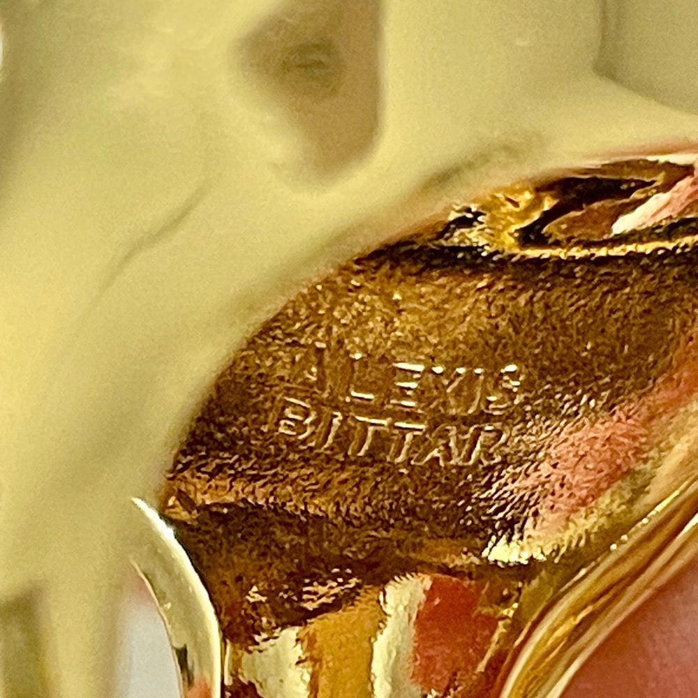 ALEXIS BITTAR Gold & Crystal Encrusted Revolving Ancient Coin Ring - Picture 9 of 9